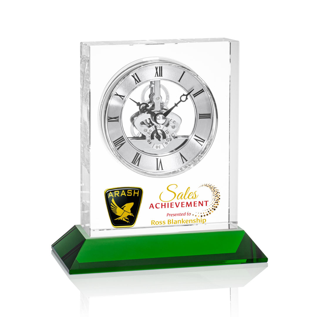 Ashland VividPrint™ Clock on Base - Silver Dial 14