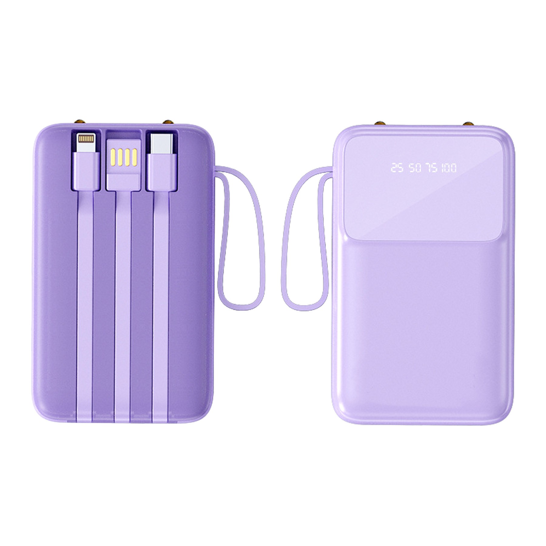 Portable Charger with Built-in Cables, 10000mAh Power Bank 4