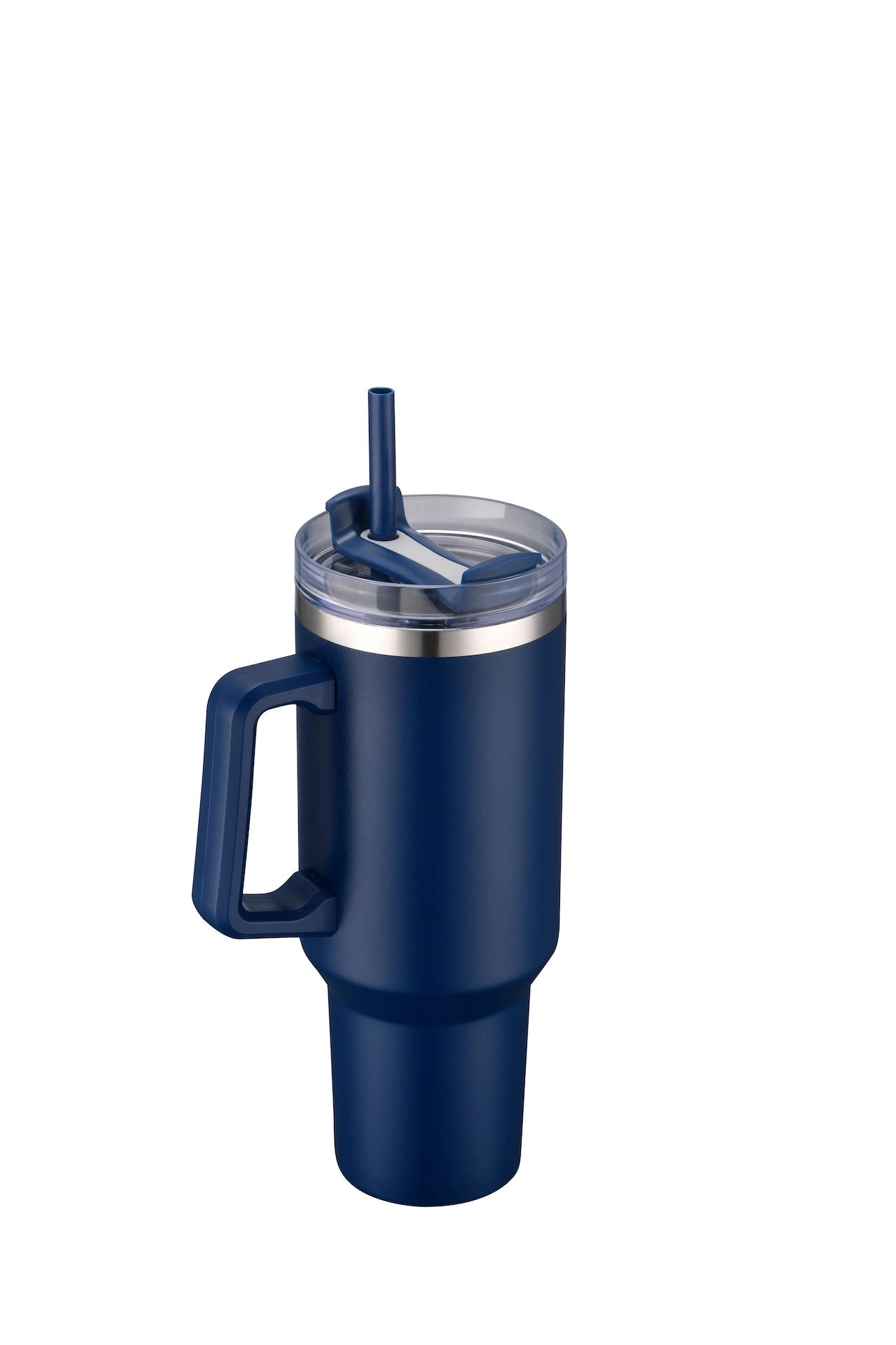 40oz Stainless Travel Mug w/ Handle and Straw 28