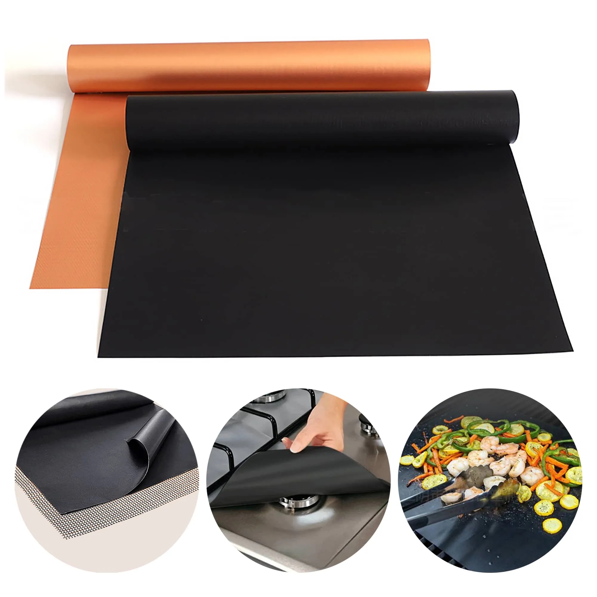 Polytetrafluoroethylene Non Stick BBQ Grilling Mat 3