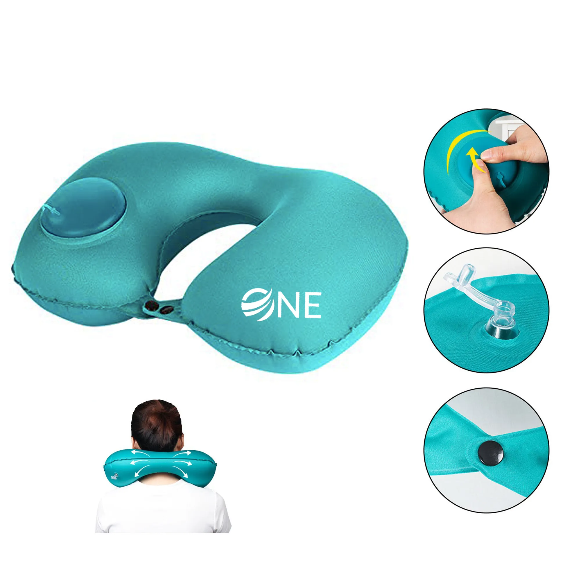 U-Shape Inflatable Neck Travel Pillow 1