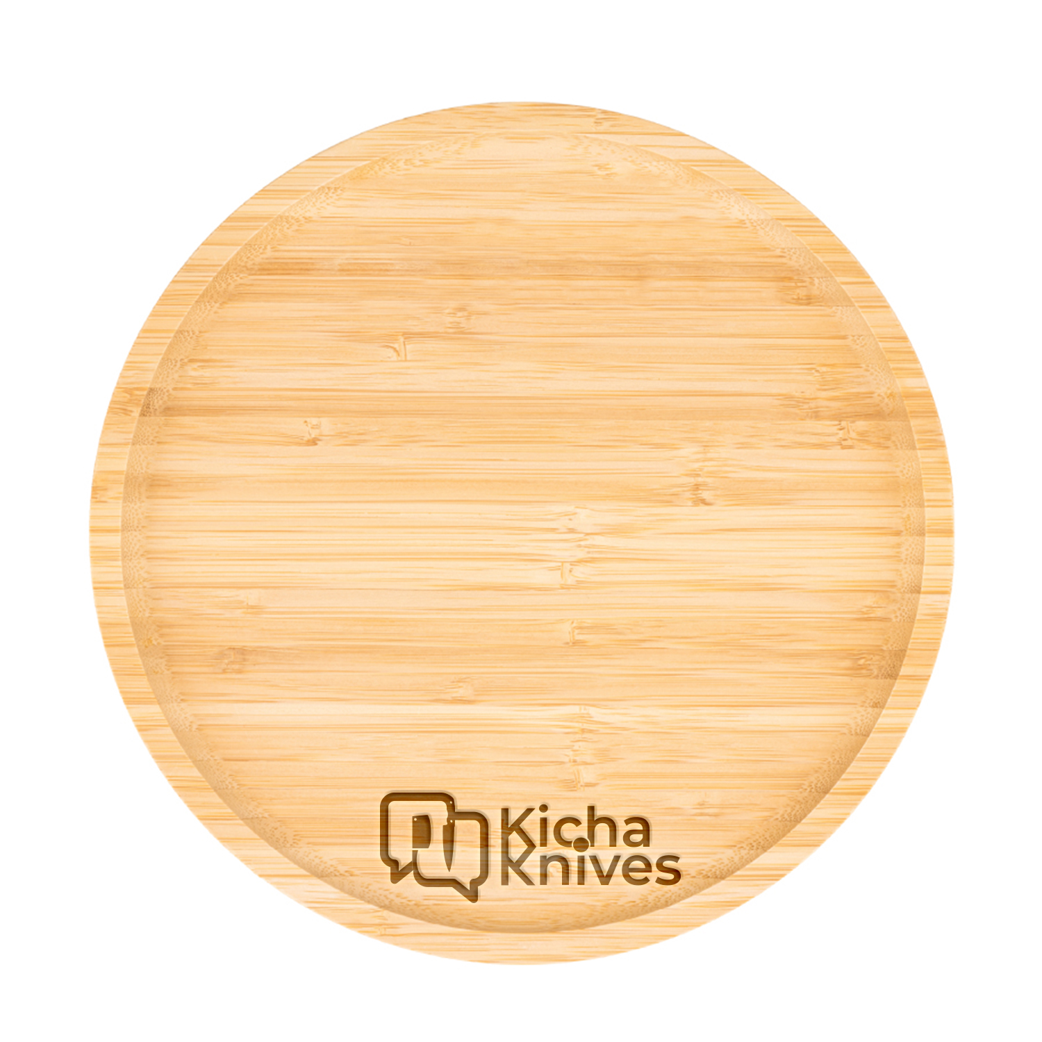 Round Bamboo Serving Tray (Engraved Imprint) 2