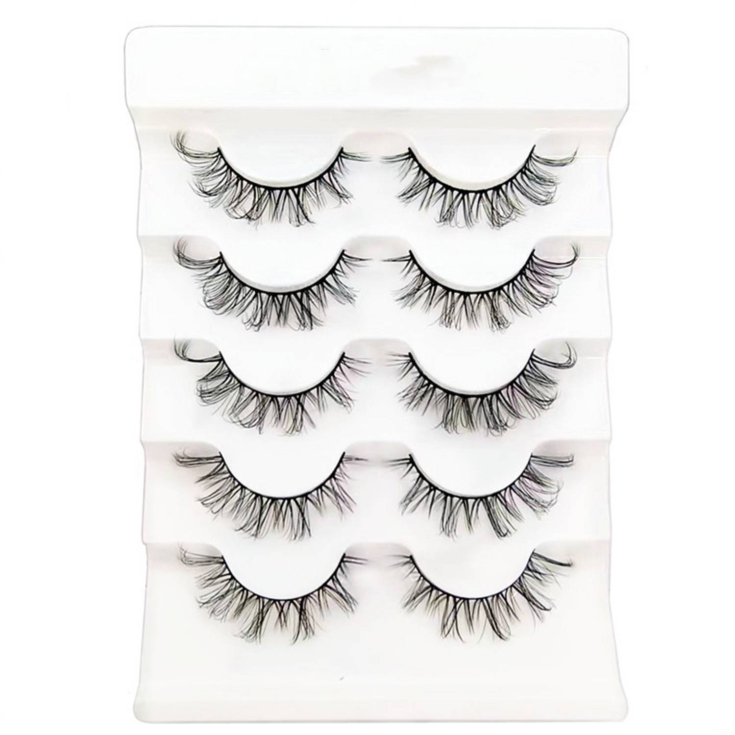 5 Pairs Clear Band False Eyelashes for Daily Use 3