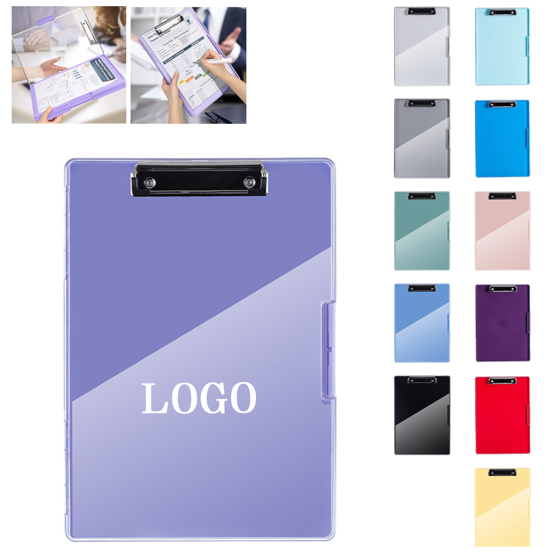 Transparent Side Opening Storage Clipboard 2