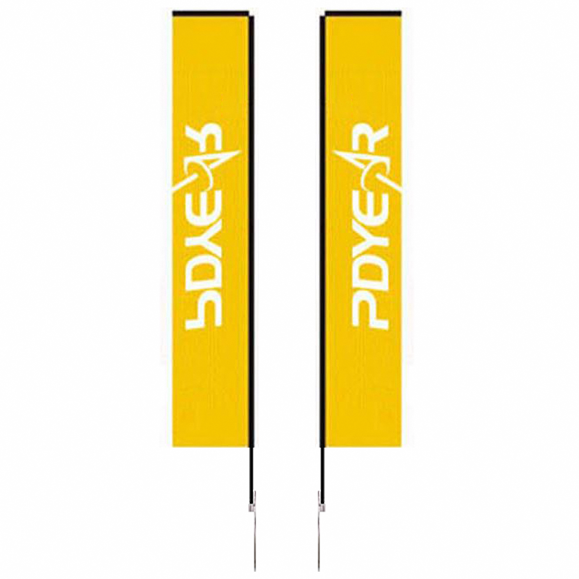 7' Double Sided Half Drop Cloth Banner with Cross Base 2