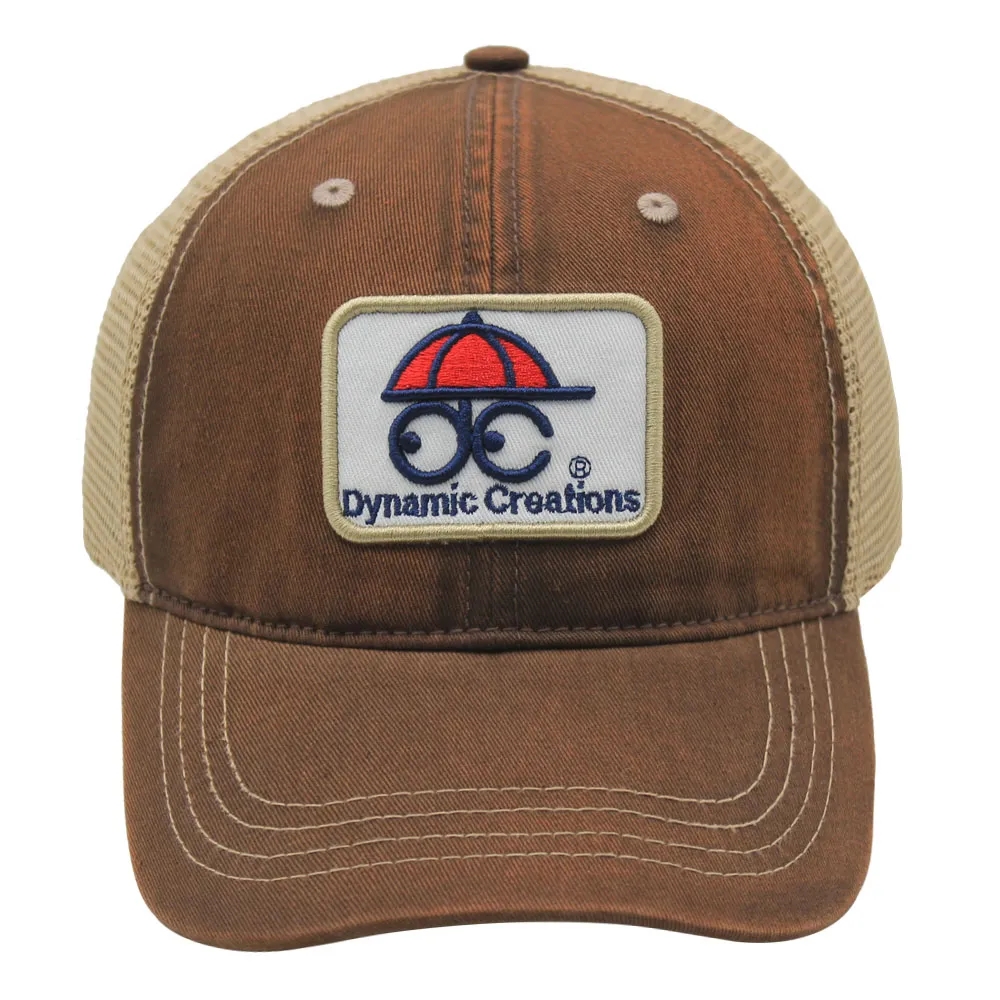 Trucker Cap 5 Panel Mesh Back SnapBack Woven Patch