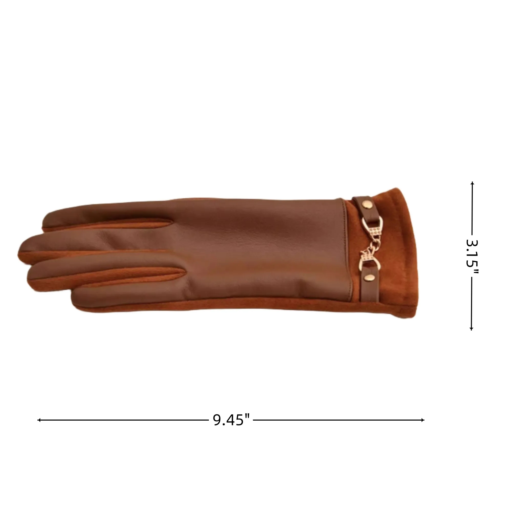 Womens Winter Leather Gloves Windproof Warm For Outdoor 5