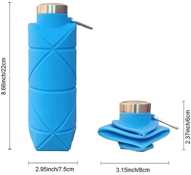 24 oz Silicone Folding Sport Water Bottle 3