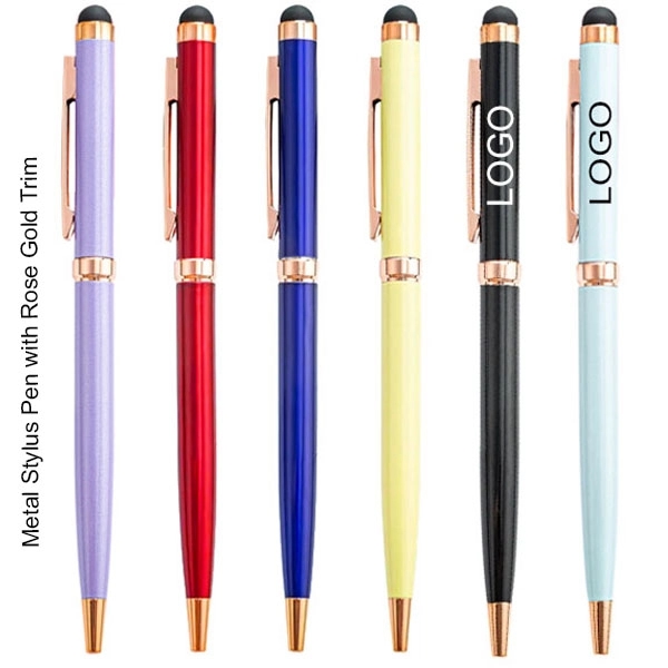 Hotel Metal Twist Ballpoint Stylus Pen 3