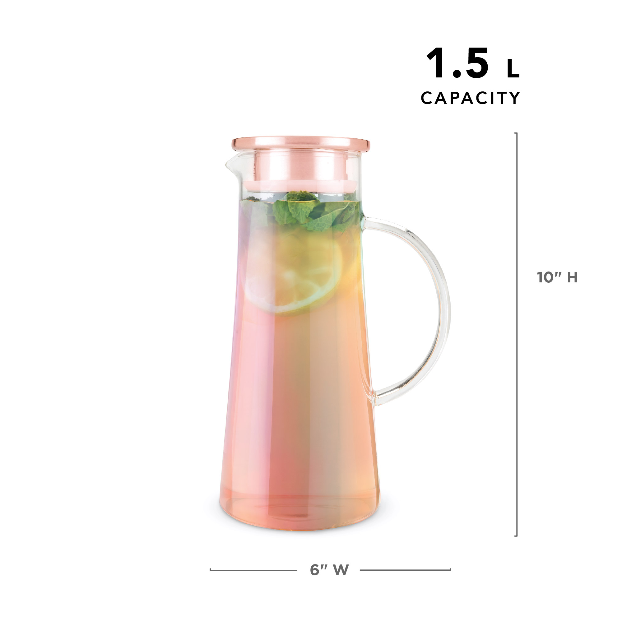 Pinky Up® Charlie Glass Iced Tea Carafe 5