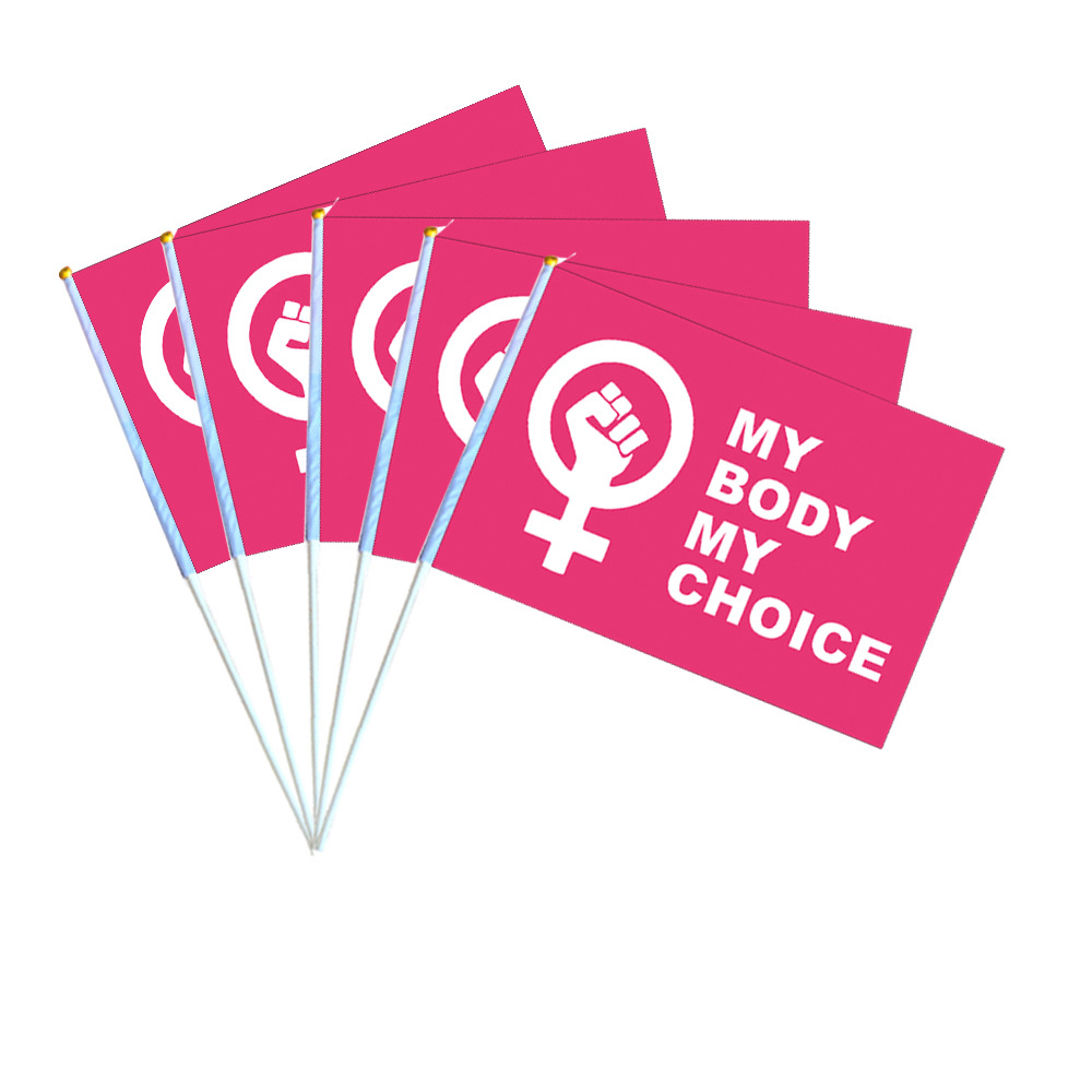 14x21CM Abortion Law Feminism Hand Signal Flag 5