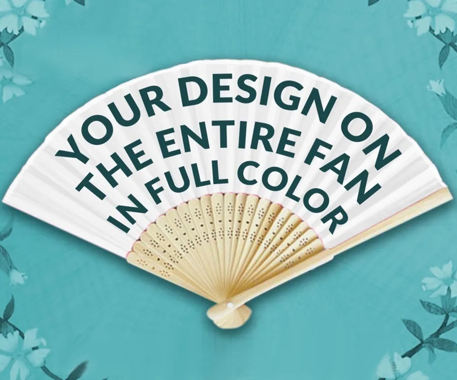 Folding Bamboo Paper Handheld Fan 7