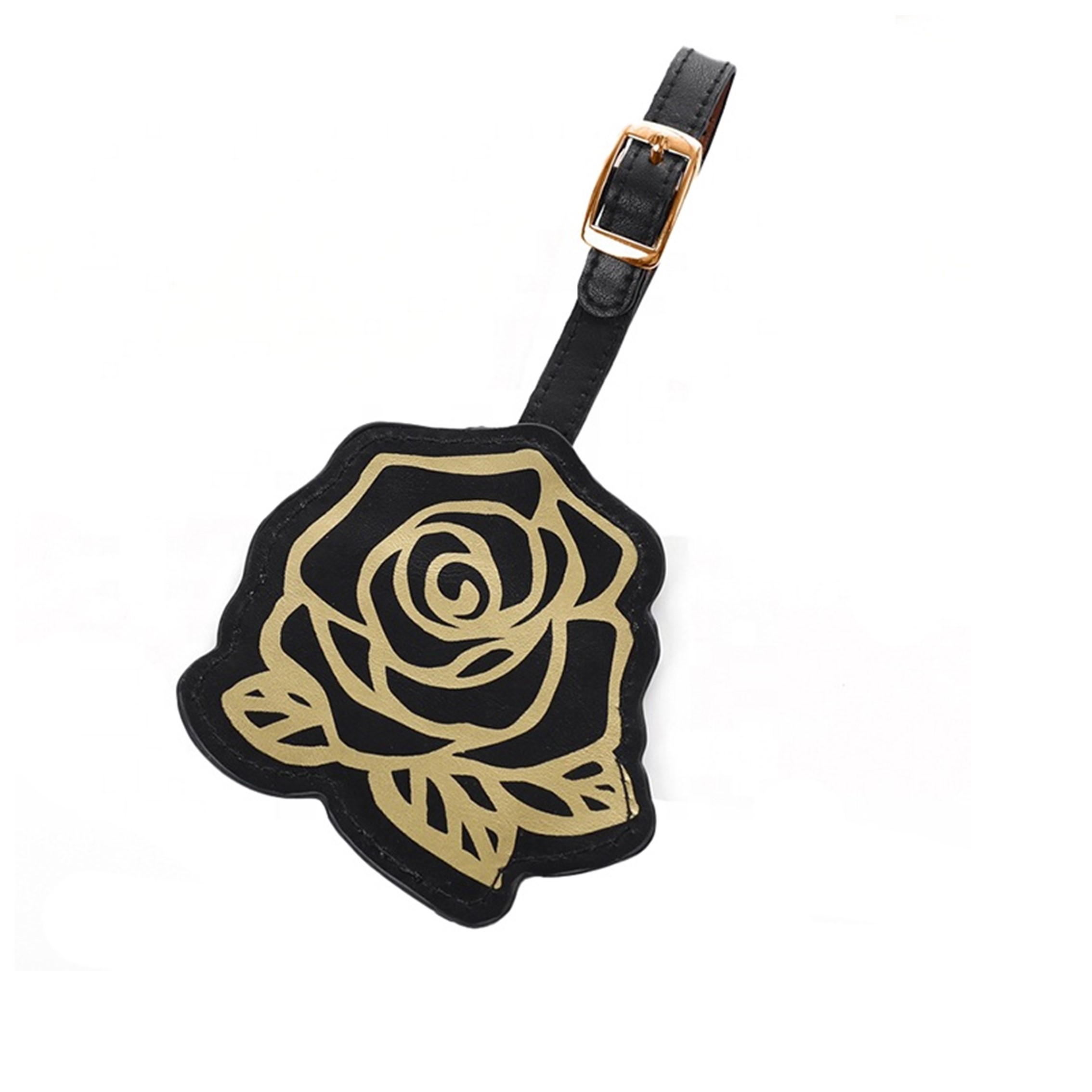 Rose Shape PU Luggage Tag Travel Airline Suitcase Name Tags 3