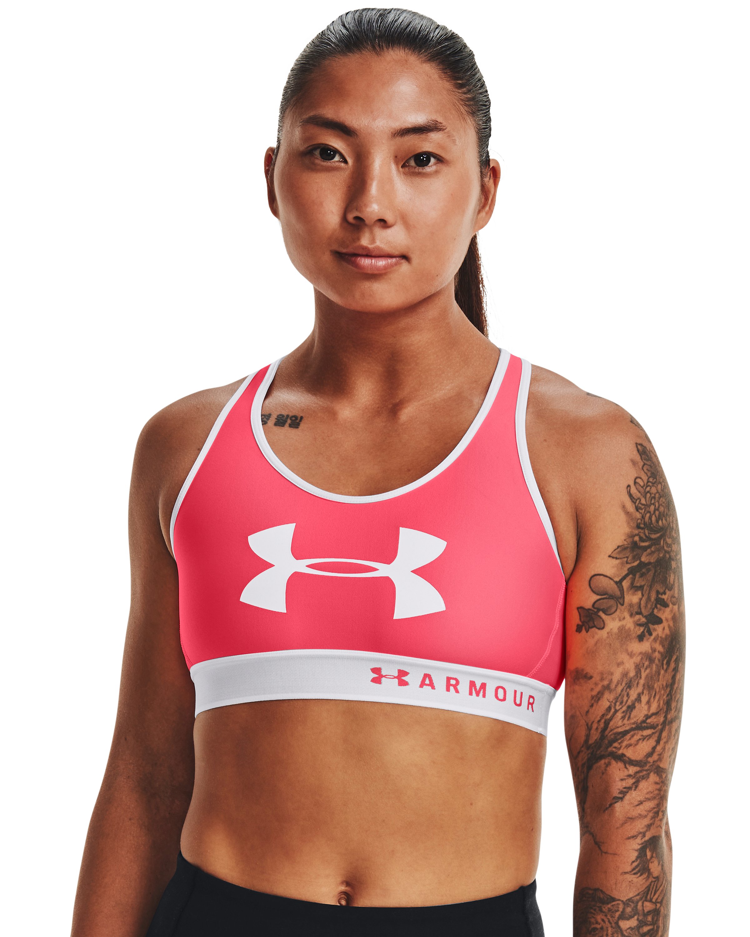 Armour Mid Keyhole Graphic Women's Sports Bra 4