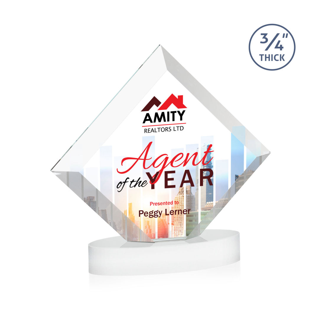 Belaire VividPrint™ Award on Alberton Base - White 12