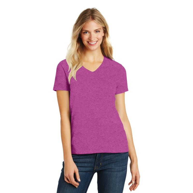 District Women's Perfect Blend CVC V-Neck Tee. 62