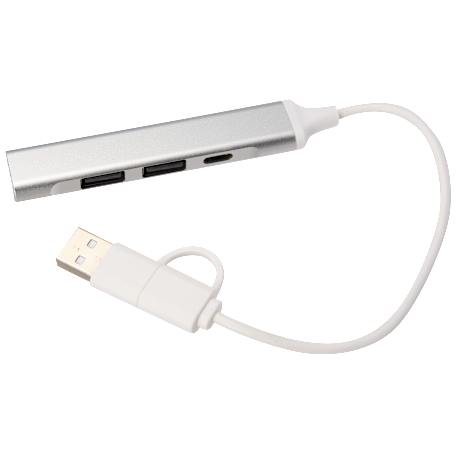 Aluminum 4-Port USB-A and C Hub 14