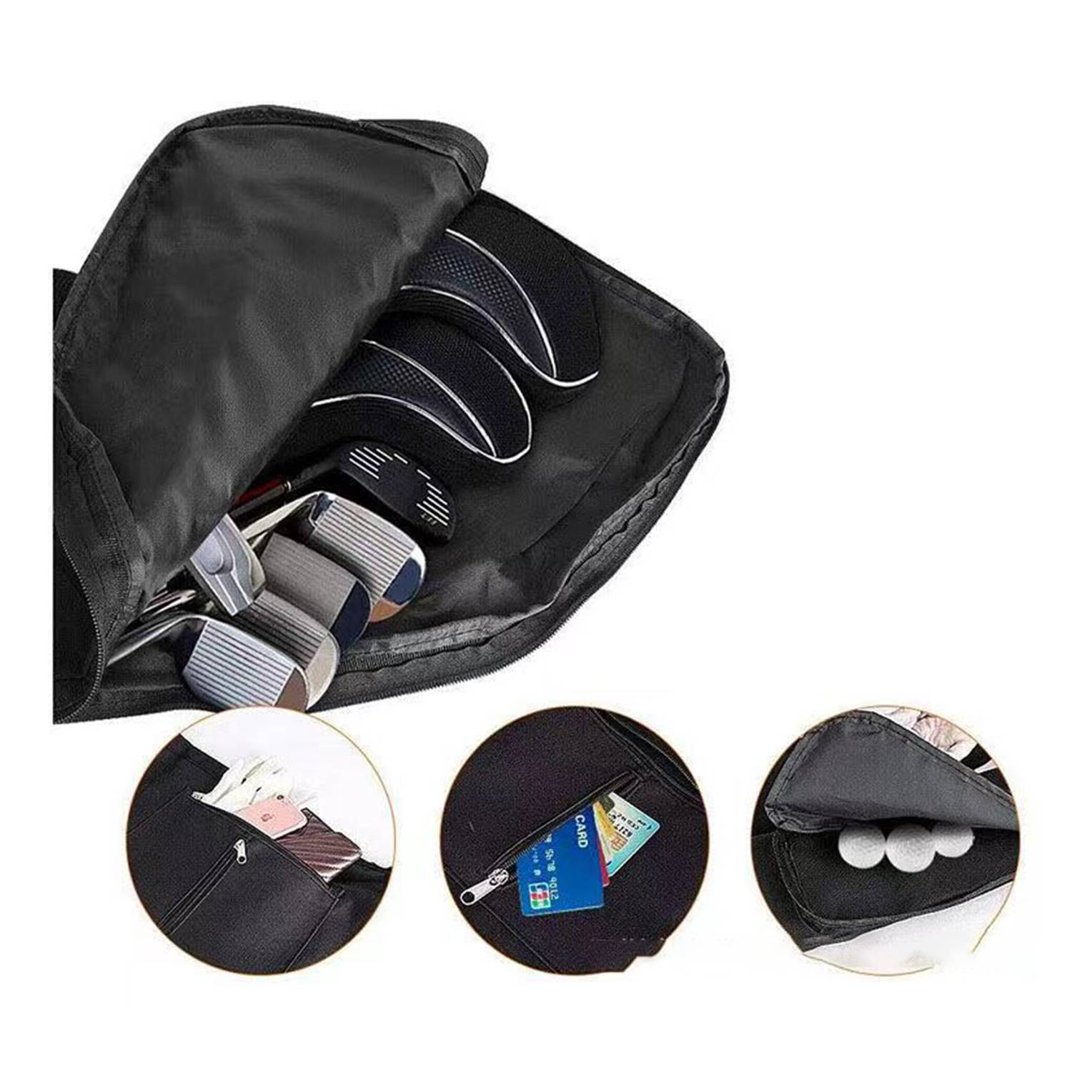Portable Rubber Handle Adjustable Travle Golf Bag 3