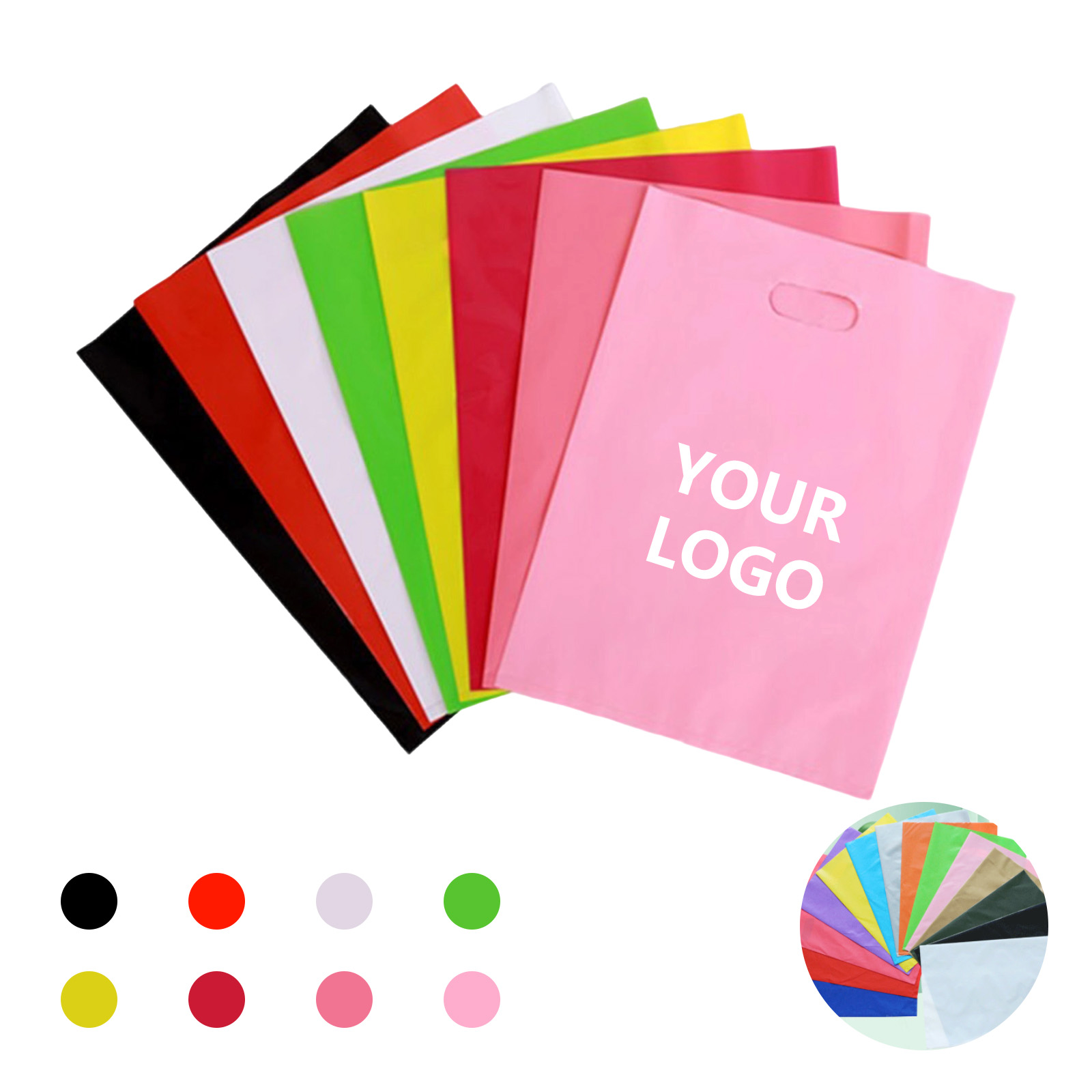 Polypropylene Retail Die Cut Handle Bag 13.8 x 9.8" 3