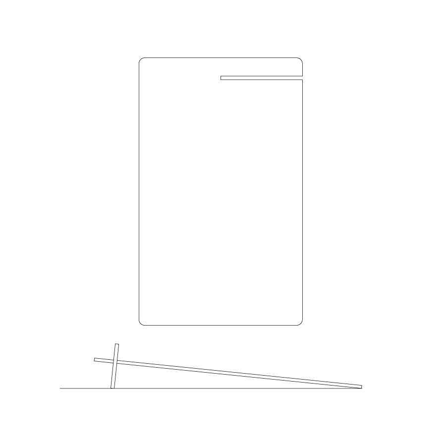 Countertop Dry Erase Board with Black Stand 5 5"w x 9"h