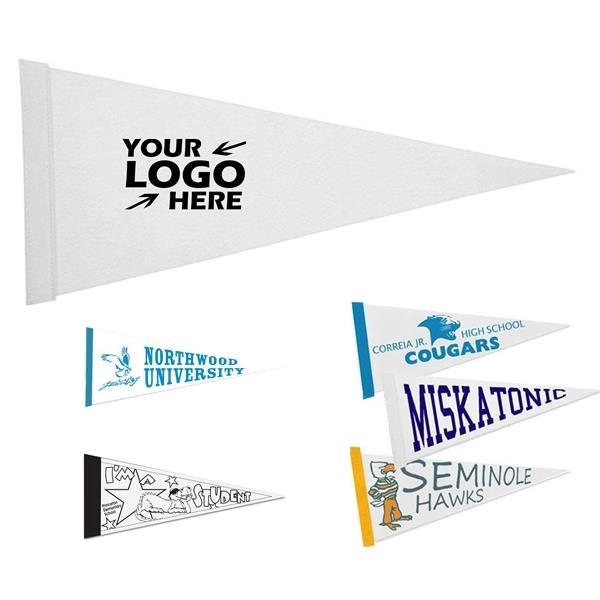 White Felt Pennants 1