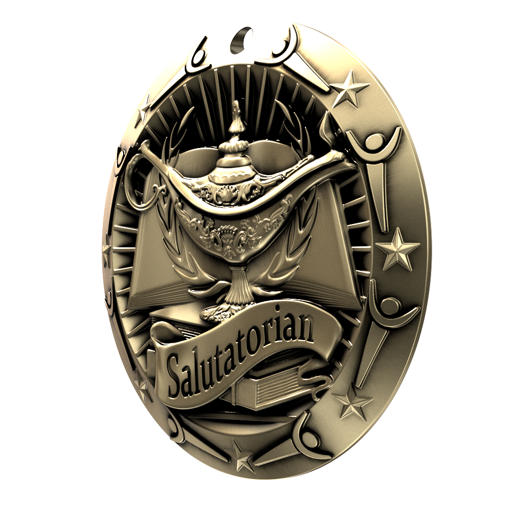 Salutatorian World Class Medallion (3") 4
