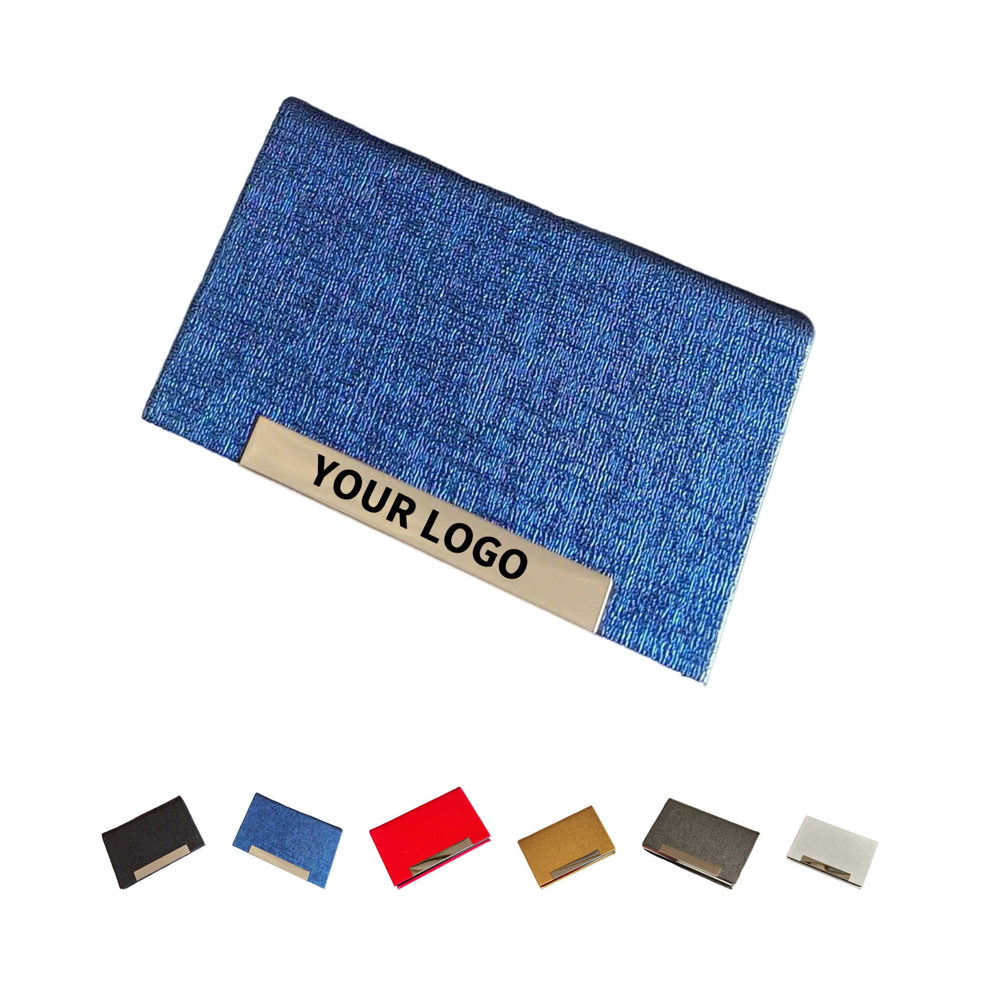 PU Leather Metal Business Card Holder Slim Case 8