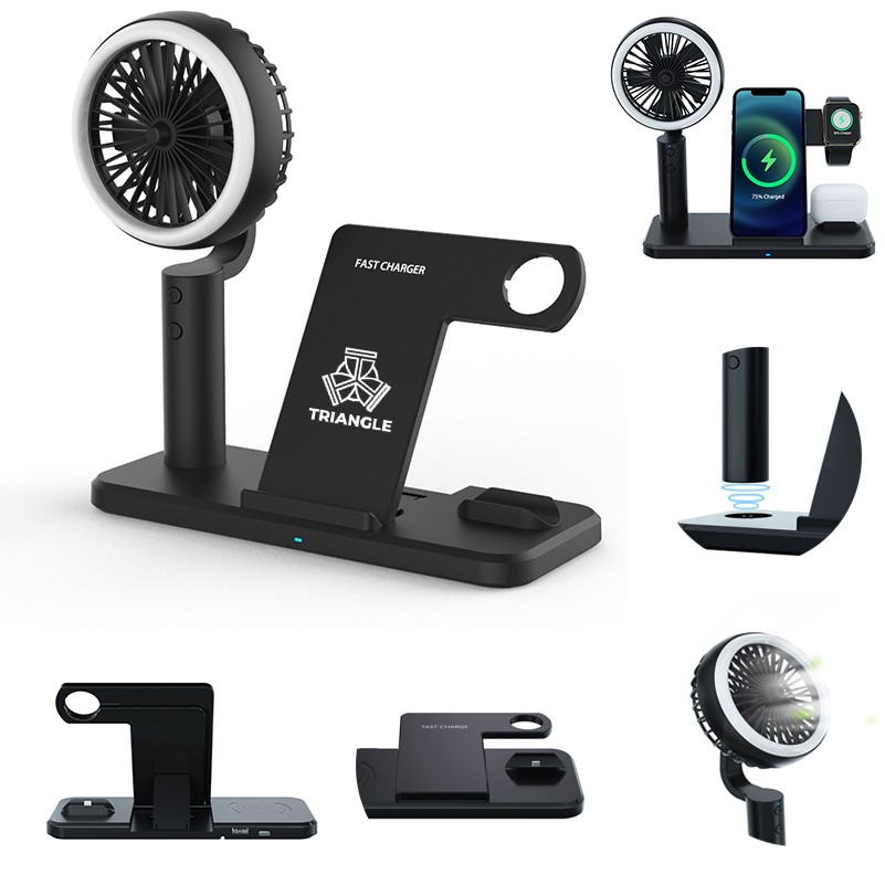 Multifunctional Fan Mobile Phone Headphone Wireless Charger 1