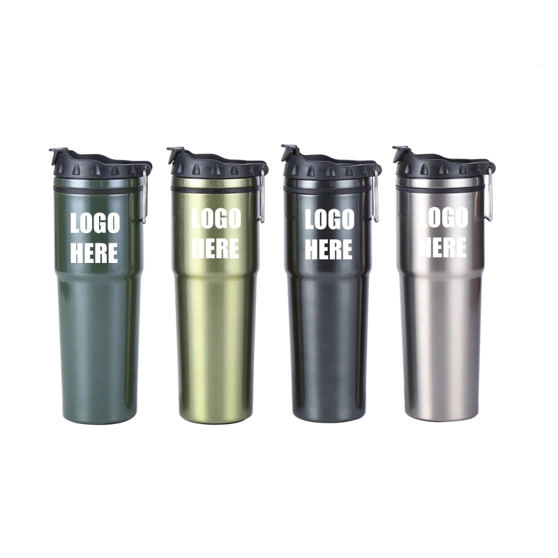 Custom 18 oz Stainless Steel Travel Coffee Mug With Straw 4