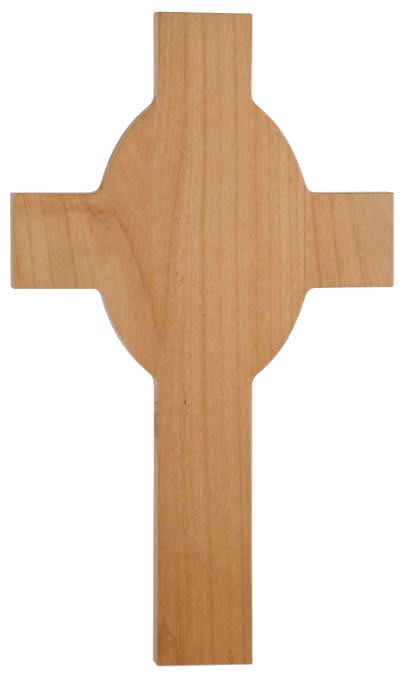 8" x 13 5/8" Red Alder Cross 1