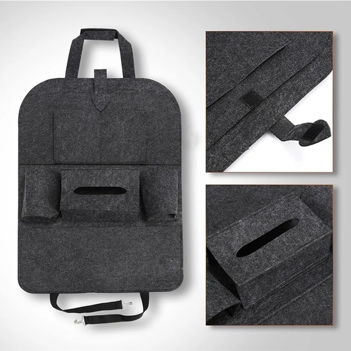 Hanging Car SeatBack Organizer With Shoulder Strap 3