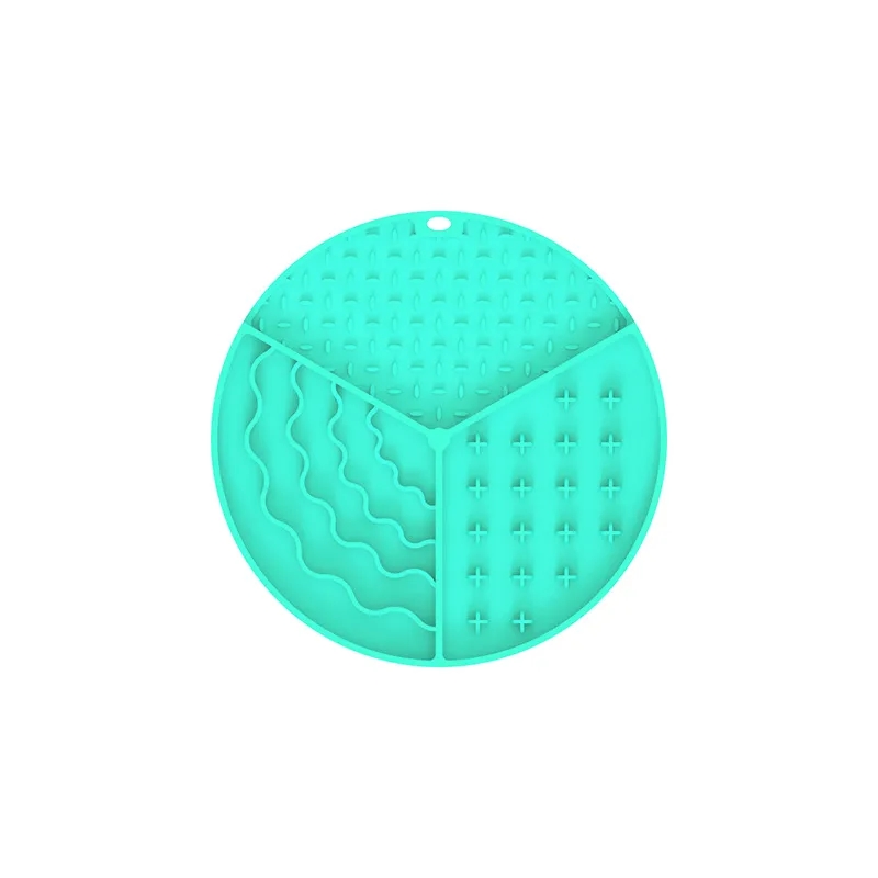 3 Compartments Round Silicone Slow Pet Feeder 8