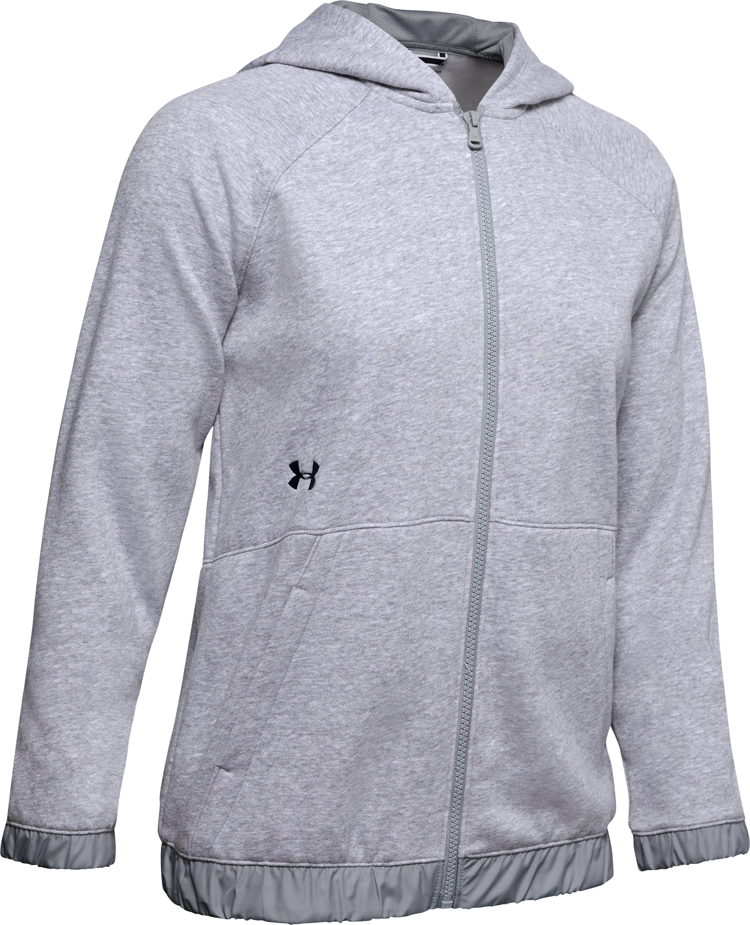 Women's UA Hustle Fleece Full Zip Hoodie, custom hoodie or sweatshirt with logo imprint 3