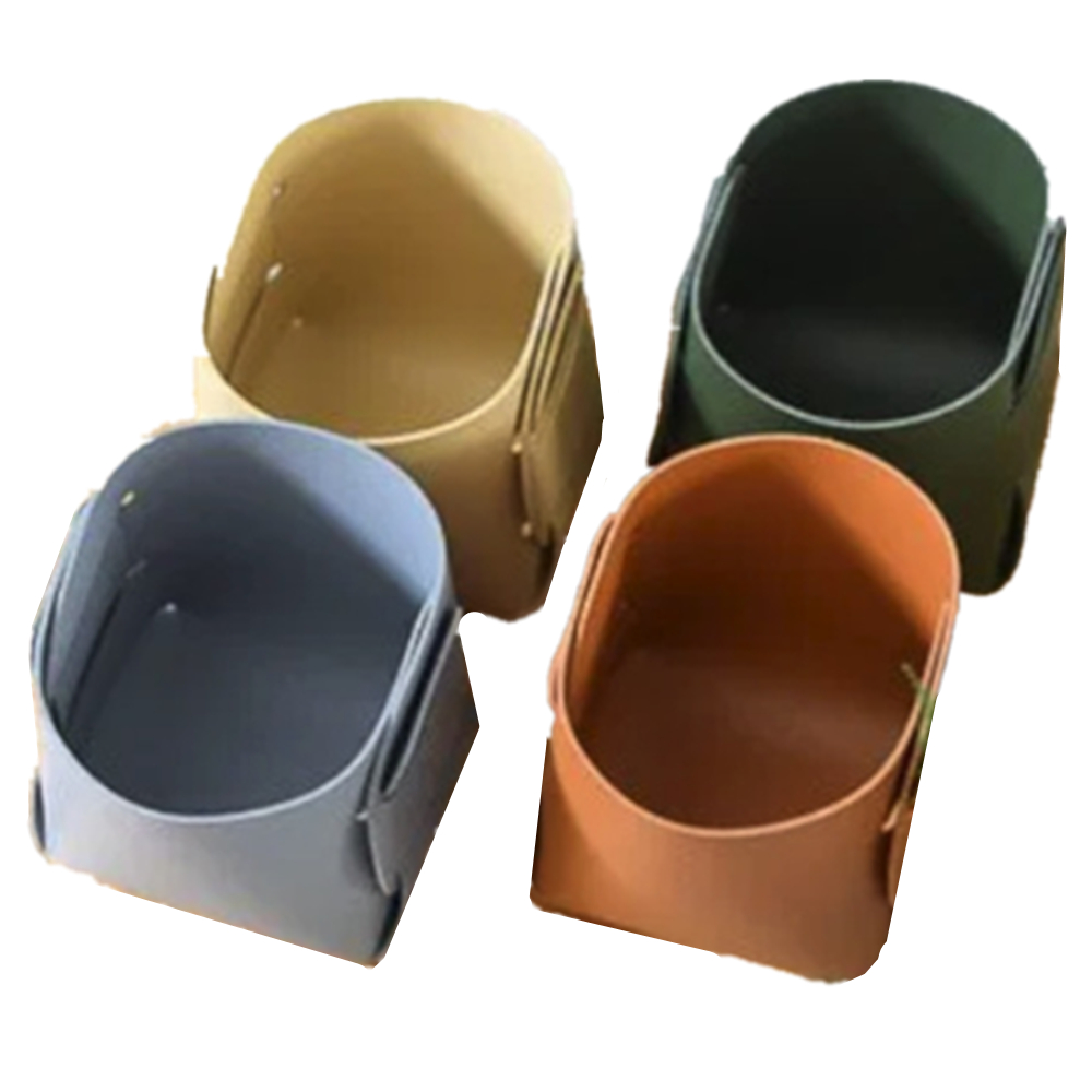 Leather Flower Pot Planting Gardening Pot 4