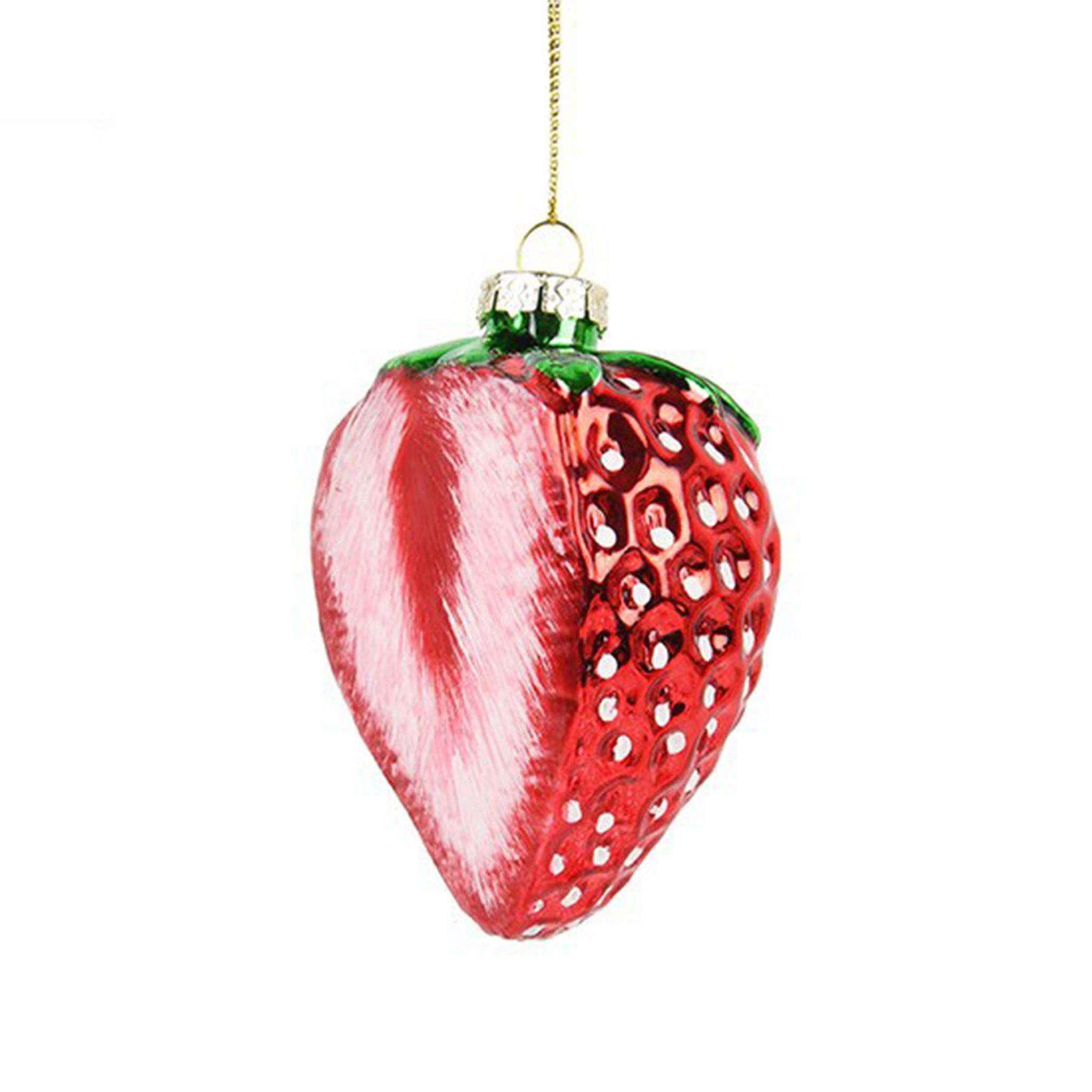 Glass Christmas tree vegetables and fruits hanging ornaments 6