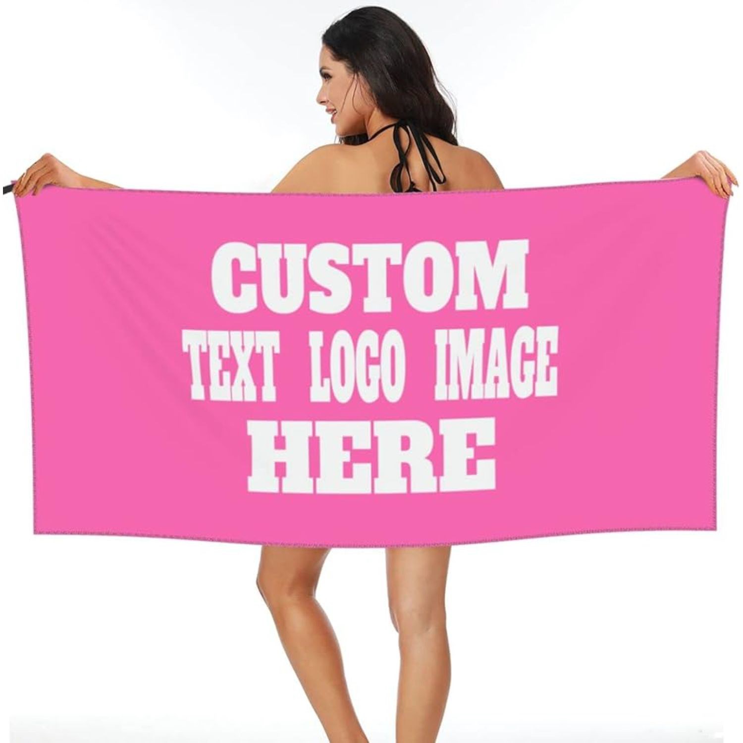 100% Cotton Velour Beach Towel USA Decorated (30" x 60") 2