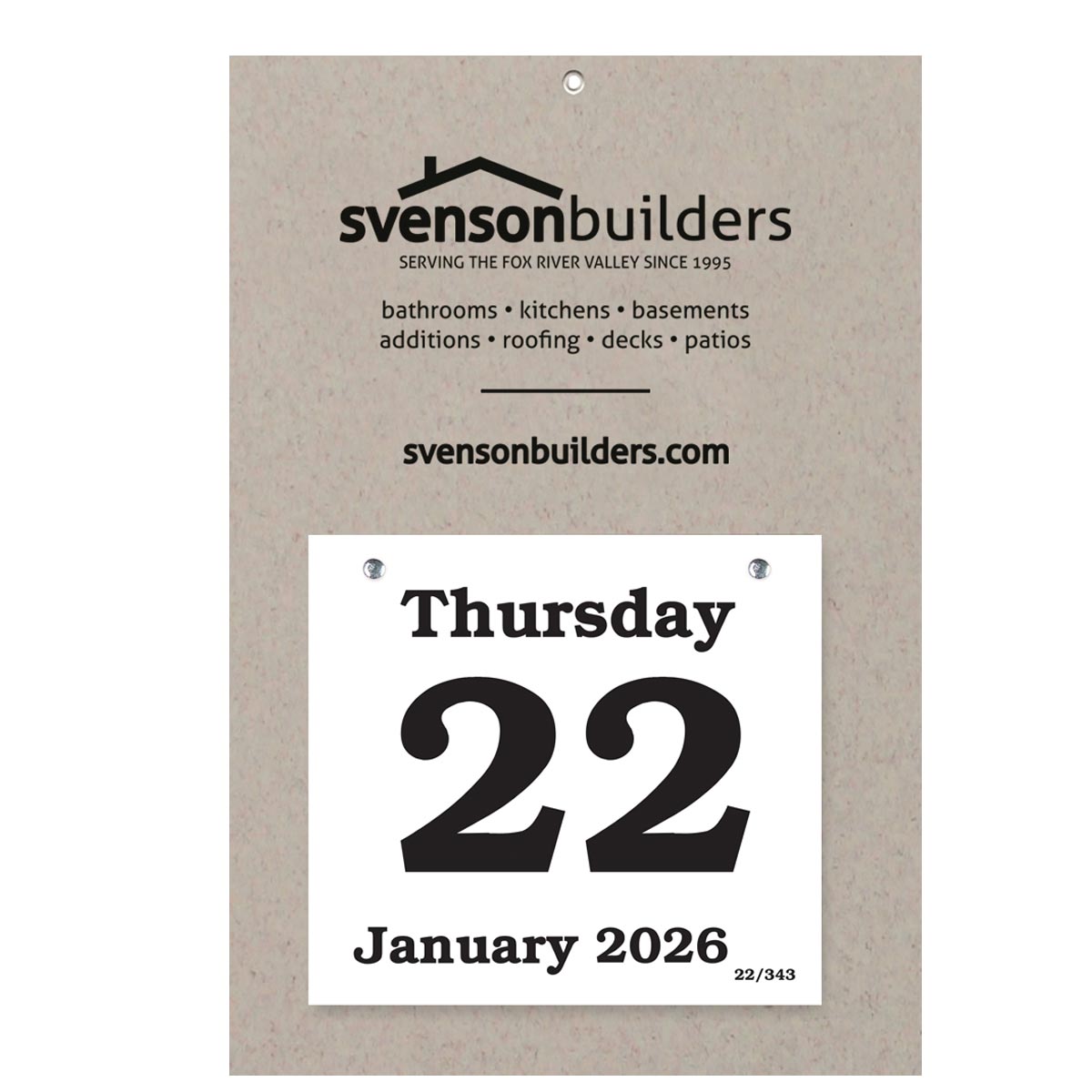 Daily Date Calendars – Foil Stamped - 8-3/8" x 12-3/8" 1