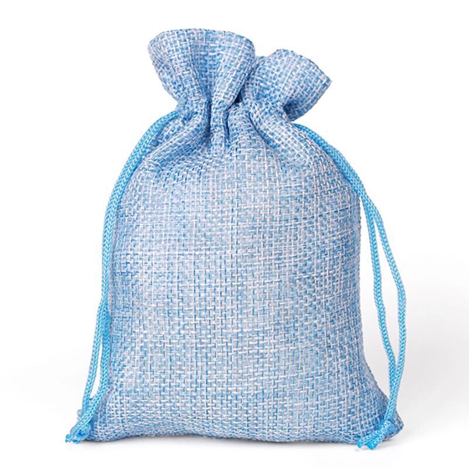 Medium Natural Burlap Pouches Jute Drawstring Bags 5" X 7" 12