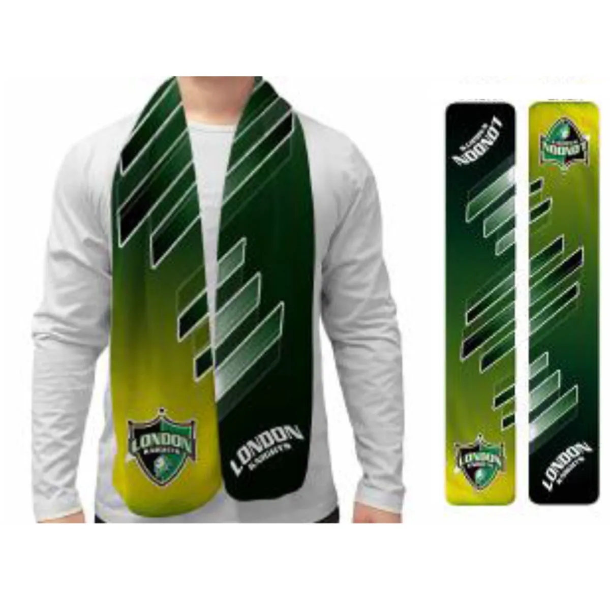 Sublimated Imported Fleece Scarf, 8x60, Font and Back 2