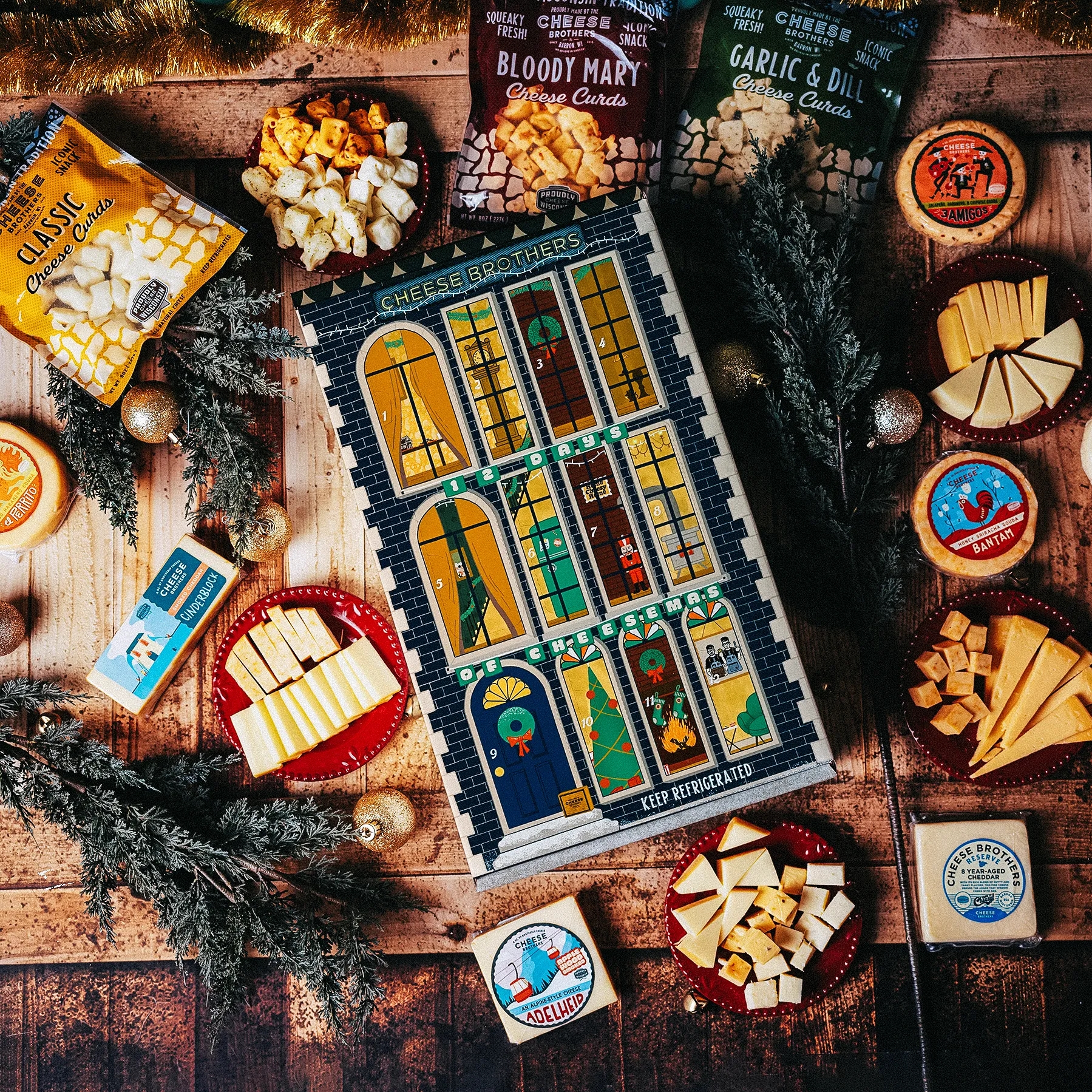 Cheese Bros. "12 Days of Cheesemas" Advent Gift Box & Board 5