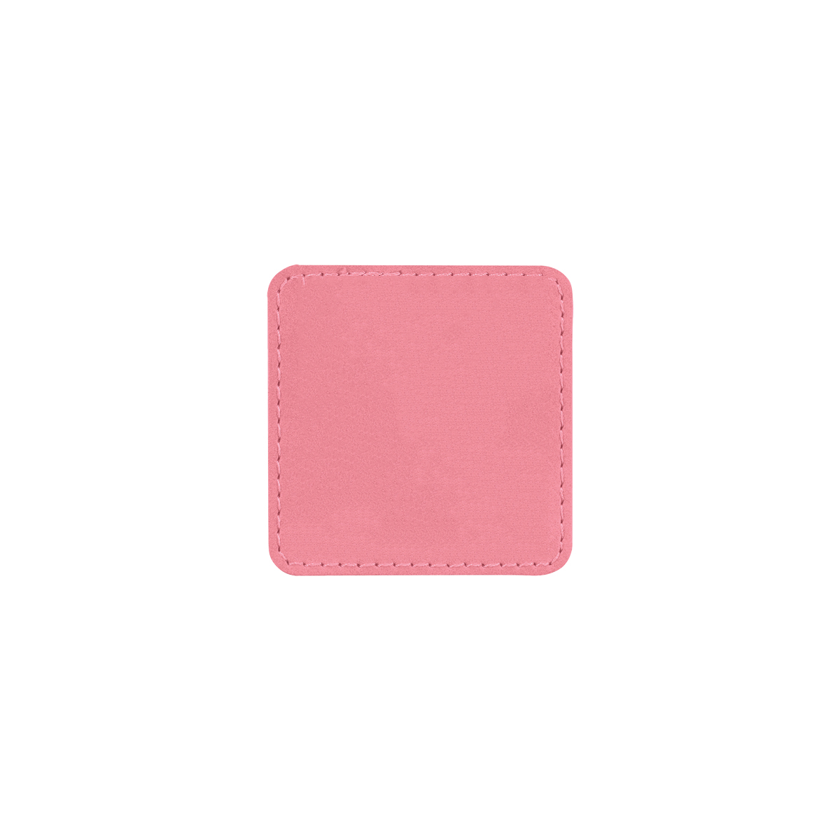 2" Pink Leatherette Square Patch with Adhesive 1