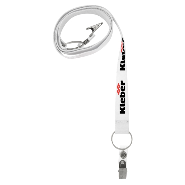 3/4" Screen Printed Dual Attachment Lanyard 1