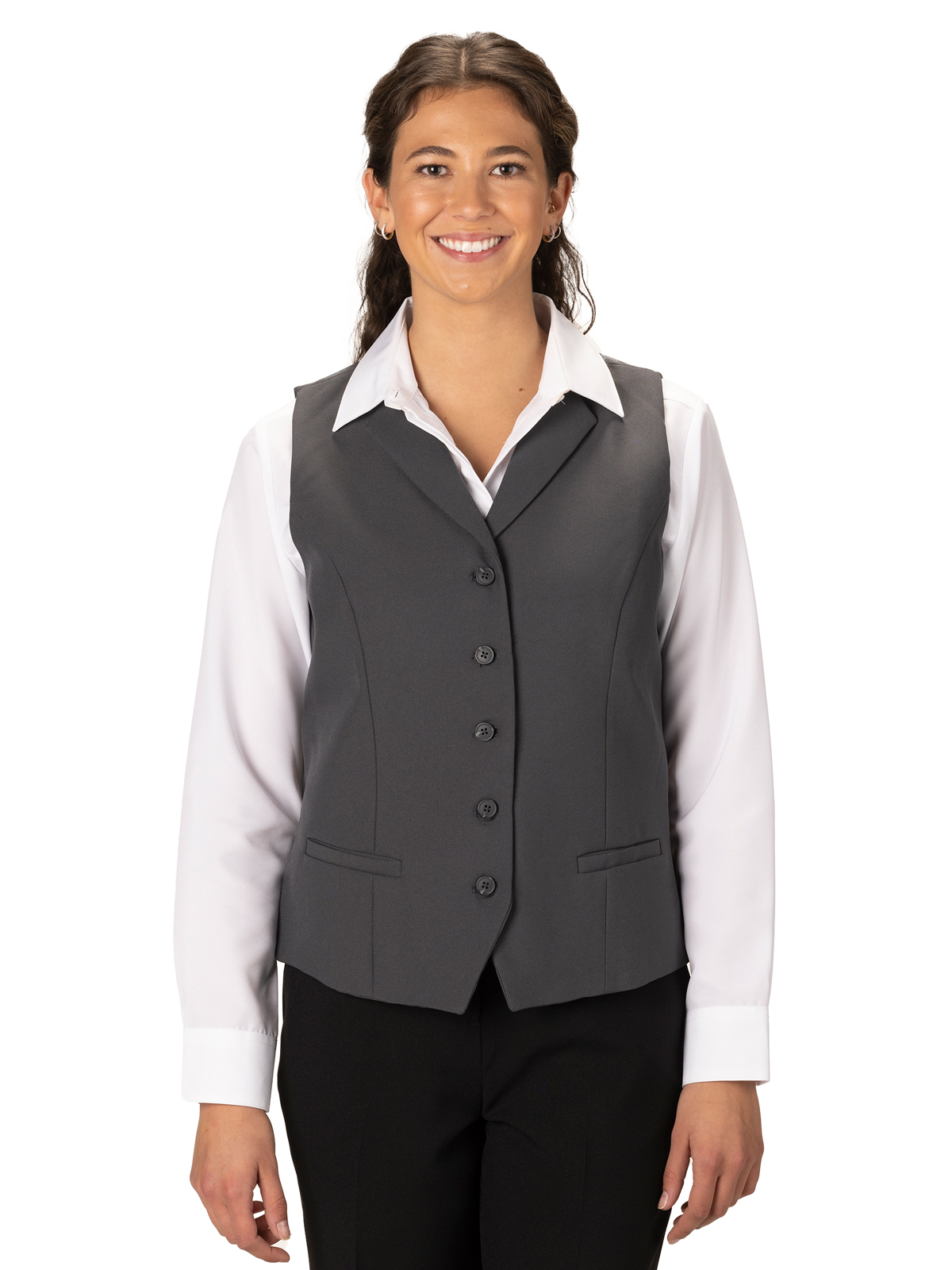 Edwards - Suiting & Neckwear - Women's Two-Pocket Ottoman Trim Vest 4