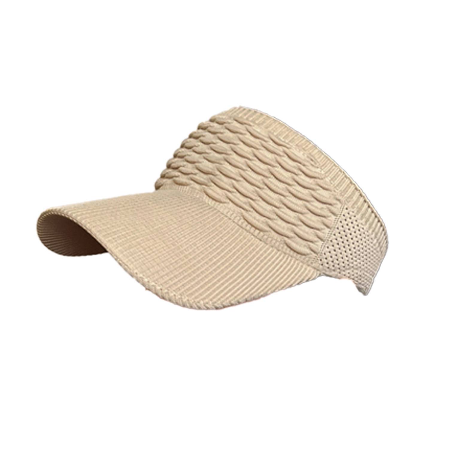 Semi-Hollow Women Sun Visor Hat – Lightweight & Adjustable 1