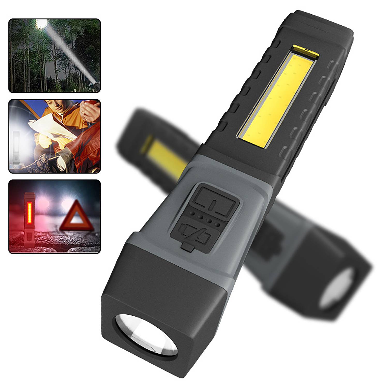 Magnetic Rotating COB Flashlight w/ Strong Beam 3