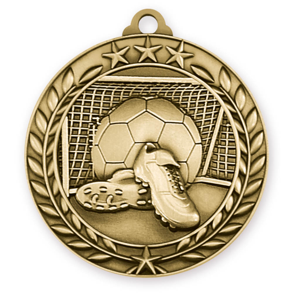 Soccer Wreath Award Medallion (1-3/4")