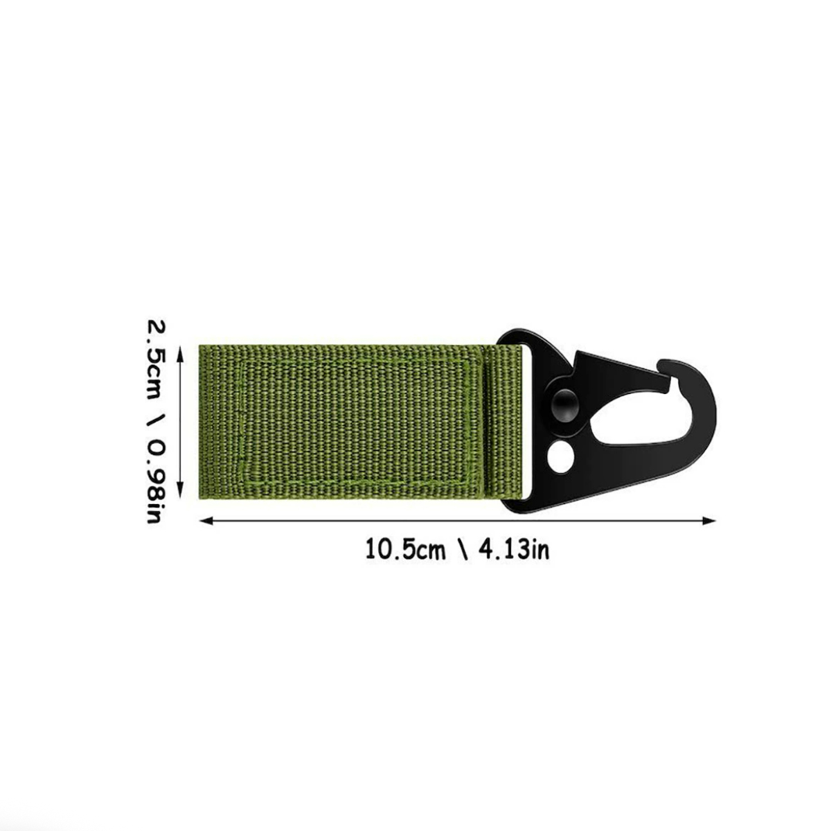 Custom MOLLE Tactical Webbing Strap Carabiner Keychain Clip 13