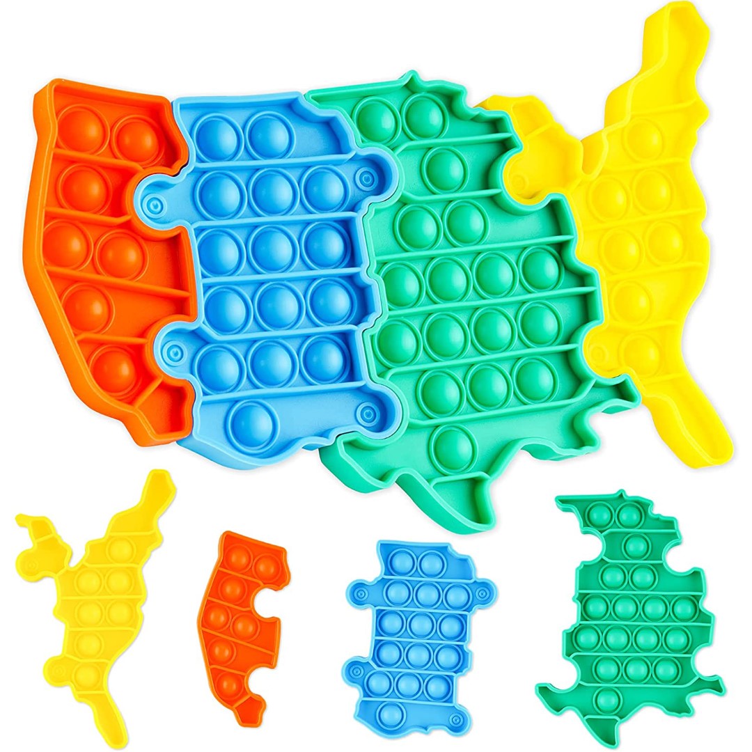 US Map Jigsaw Puzzles Silicone Push Pop Bubble 2