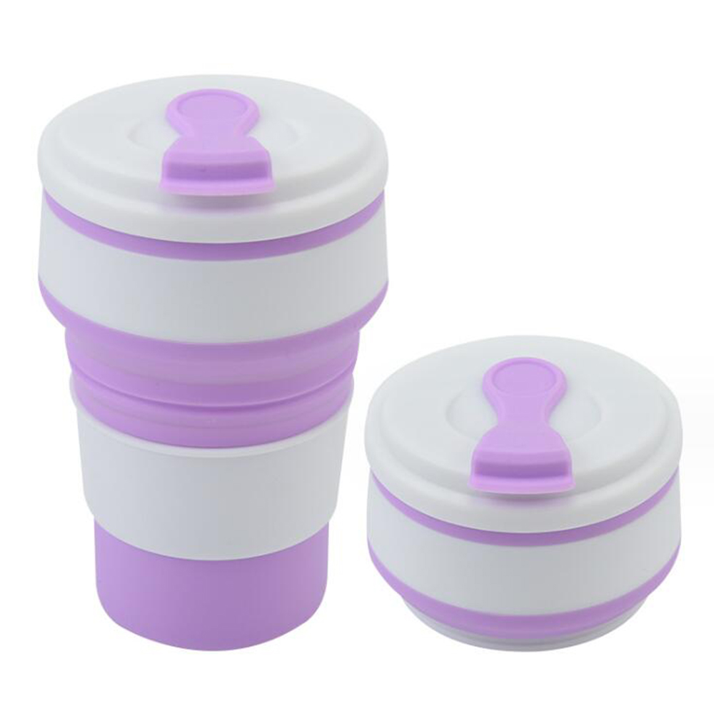 12 OZ Silicone Collapsible Reusable Telescopic Coffee Cup 5