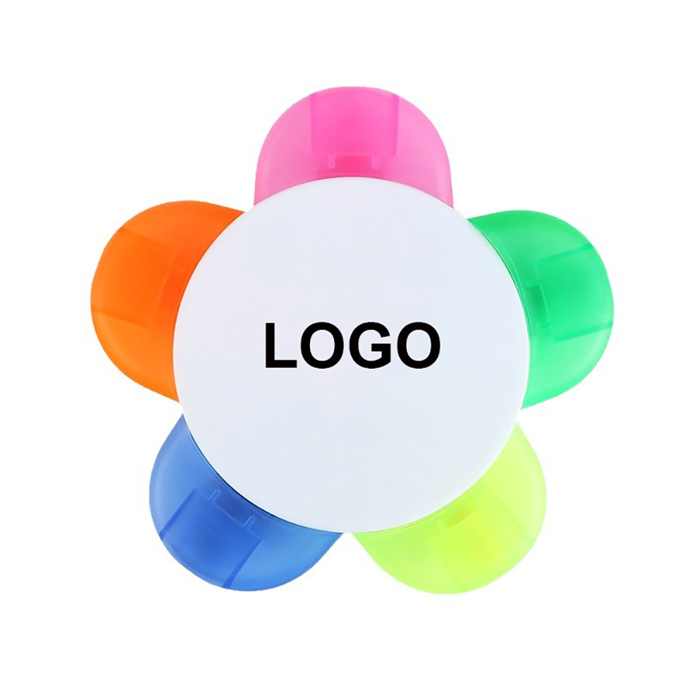 Flower shape 5 color Highlighter Marker 4
